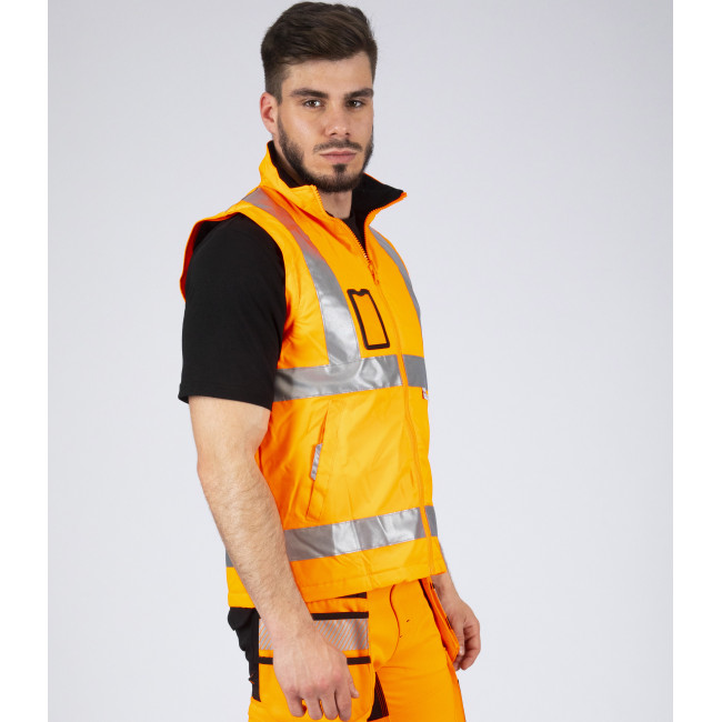 PARKA ROBOCZA WYSOKIEJ WIDOCZNOŚCI WELLINGTON POMARAŃCZOWA FLUO - Nine Worths by North Ways
