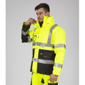 PARKA DE TRAVAIL HAUTE VISIBILITÉ WELLINGTON JAUNE FLUO - Nine Worths by North Ways