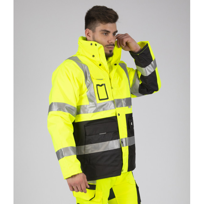 PARKA DE TRAVAIL HAUTE VISIBILITÉ WELLINGTON JAUNE FLUO - Nine Worths by North Ways
