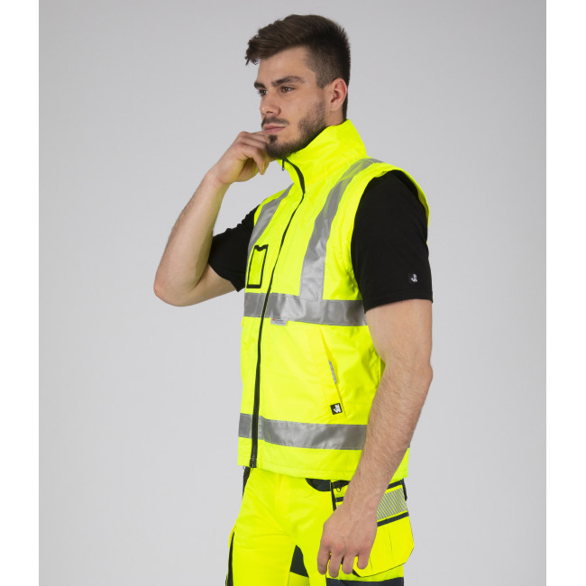 PARKA ROBOCZA WYSOKIEJ WIDOCZNOŚCI WELLINGTON ŻÓŁTY FLUO - Nine Worths by North Ways