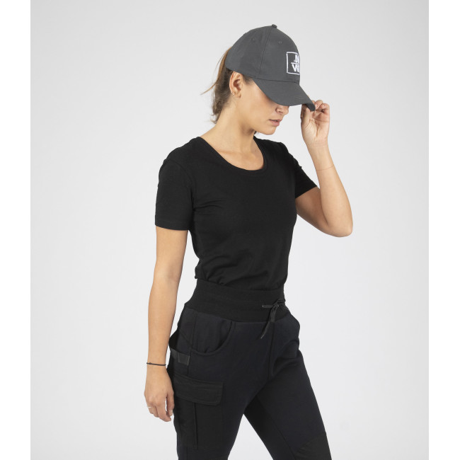 T-shirt Romane dames Zwart - Nine Worths by North Ways
