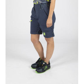 Dames werkbermuda Sharon marine/fluogeel - Nine Worths by North Ways