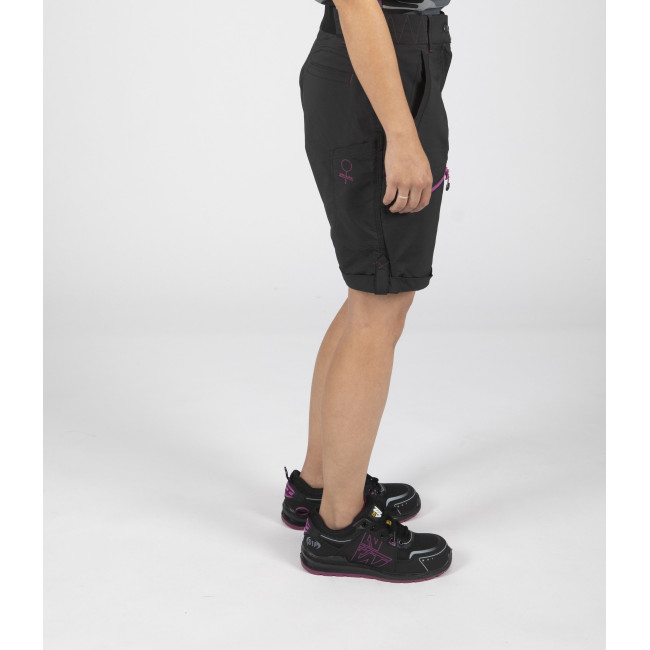 Damen-Arbeitsshorts Sharon schwarz/fuchsia - Nine Worths by North Ways