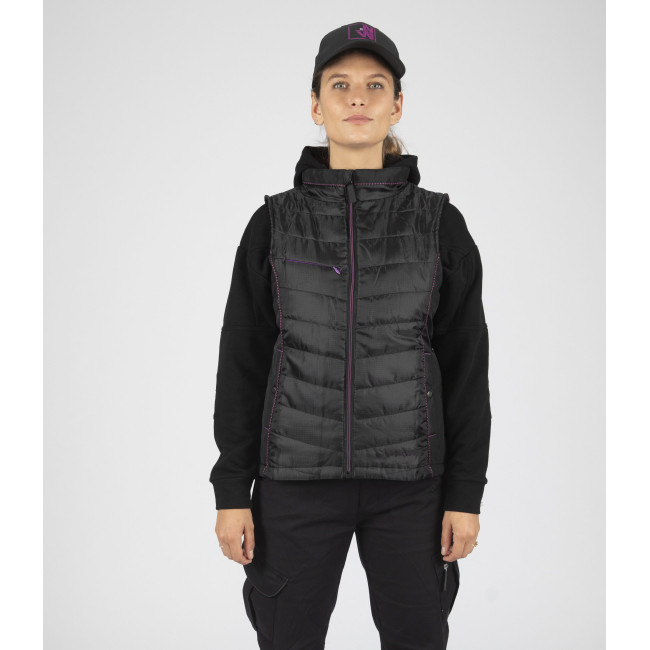 Doudoune de travail sans manches pour femme Constance noir - Nine Worths by North Ways