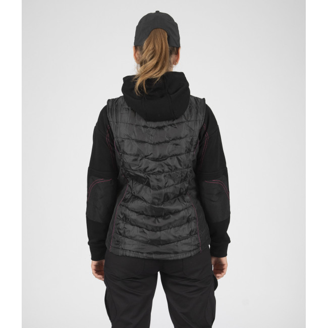 Mouwloze werkdonsjack voor dames Constance zwart - Nine Worths by North Ways