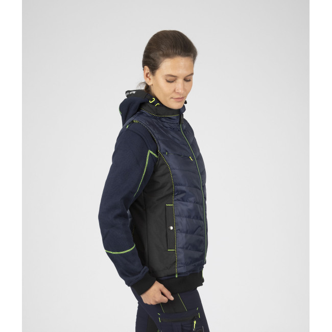 Ärmellose Damen-Arbeitssteppjacke Constance blau - Nine Worths by North Ways