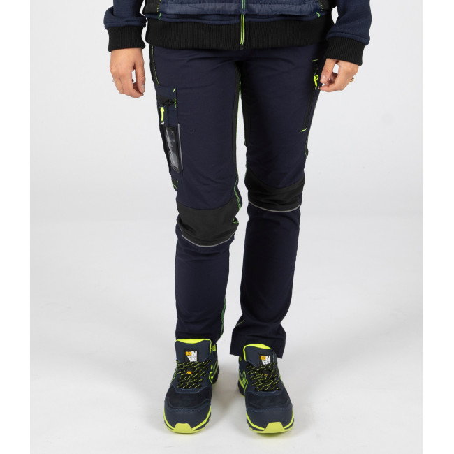 Niedrige Sicherheitsschuhe Shelly S3 SRC marineblau/neongelb - Nine Worths by North Ways