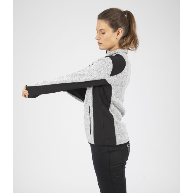 VESTE DE TRAVAIL FEMME LOUISE GRIS CLAIR CHINE - Nine Worths by North Ways