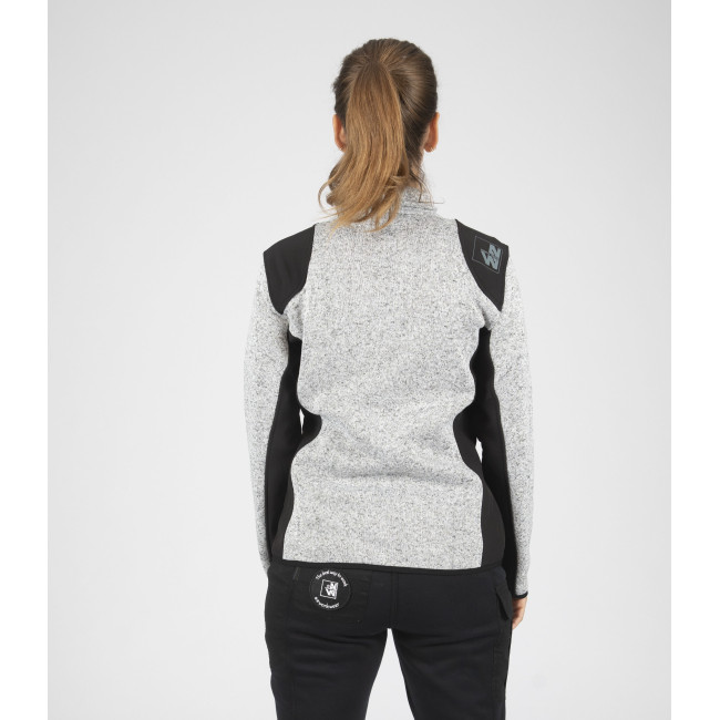 VESTE DE TRAVAIL FEMME LOUISE GRIS CLAIR CHINE - Nine Worths by North Ways
