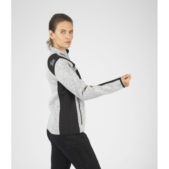 DAMEN-ARBEITSJACKE LOUISE HELLGRAU MELIERT - Nine Worths by North Ways