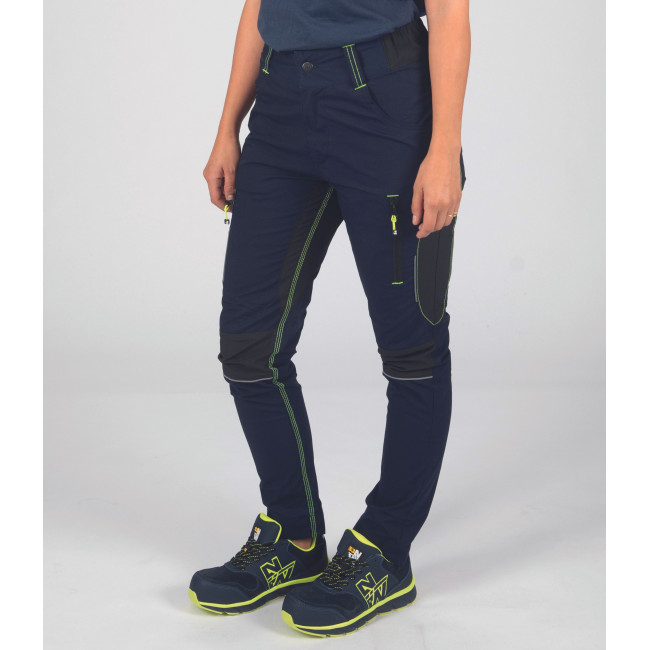 PANTALON DE TRAVAIL LUCIE MARINE / NOIR - Nine Worths by North Ways