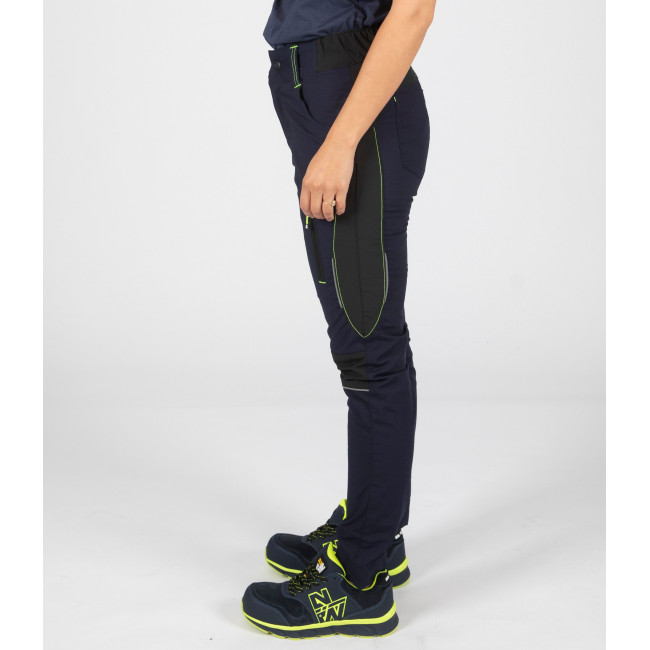 PANTALON DE TRAVAIL LUCIE MARINE / NOIR - Nine Worths by North Ways
