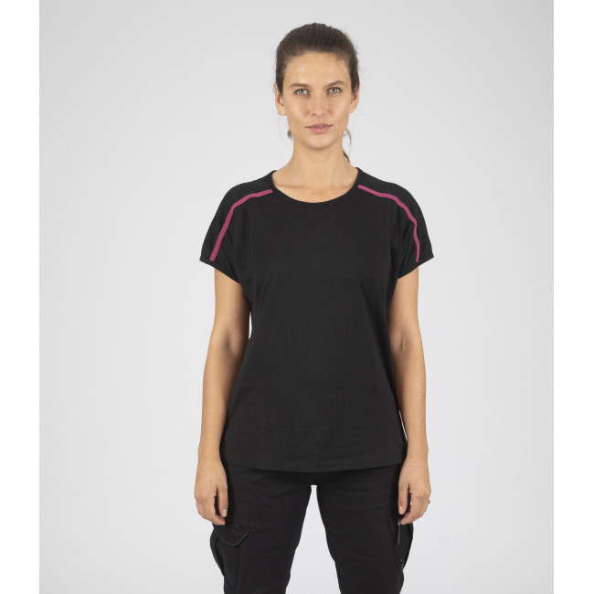 T-shirt korte mouwen Mia zwart/fuchsia - Nine Worths by North Ways