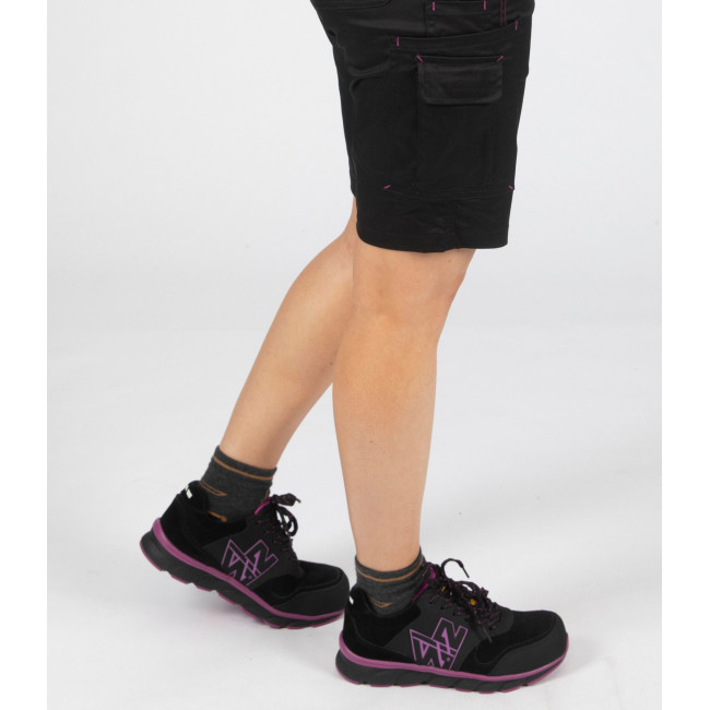 Lage veiligheidsschoenen Shelly S3 SRC zwart/fuchsia - Nine Worths by North Ways