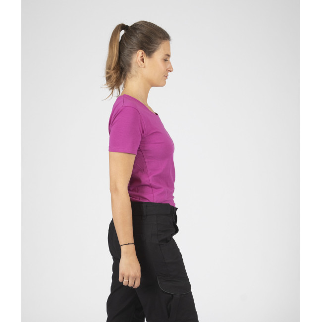 WERK T-SHIRT KORTE MOUWEN ROMANE FUCHSIA - Nine Worths by North Ways