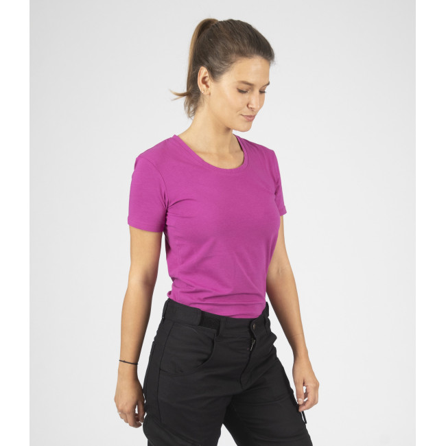 T-SHIRT MANCHES COURTES DE TRAVAIL ROMANE FUSHIA - Nine Worths by North Ways