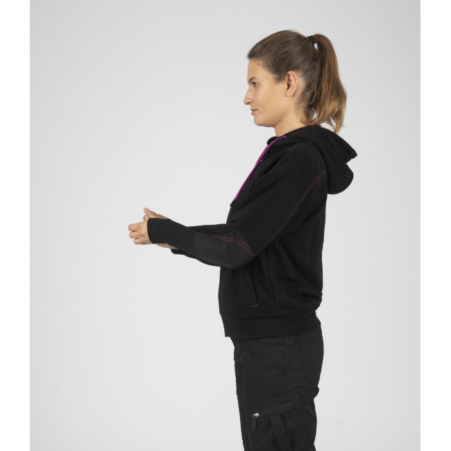 Gilet de travail femme Uma noir/fushia - Nine Worths by North Ways