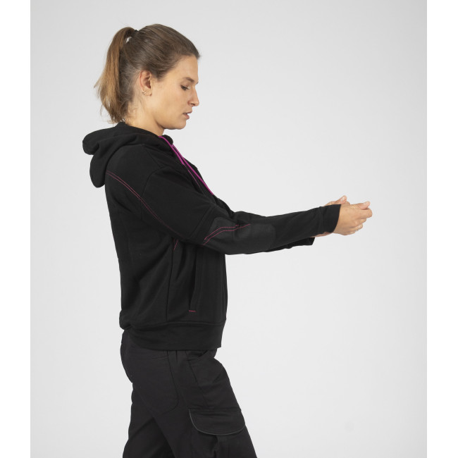 Damen Arbeitsweste Uma schwarz/fuchsia - Nine Worths by North Ways