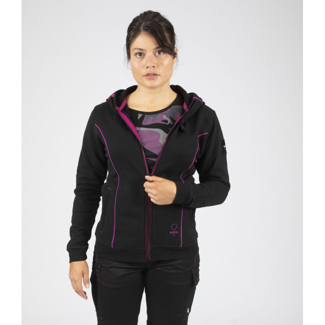 Werkgilet dames ZANA zwart fuchsia - Nine Worths by North Ways