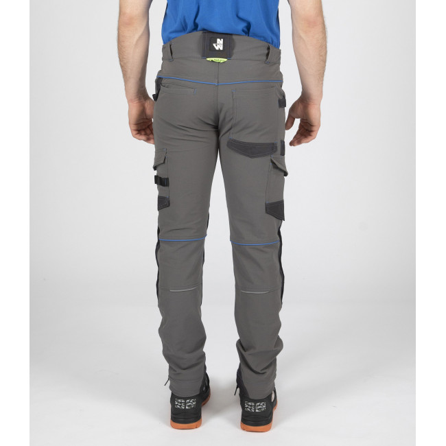 Pantalon de travail SACHA gris/bleu - Nine Worths by North Ways
