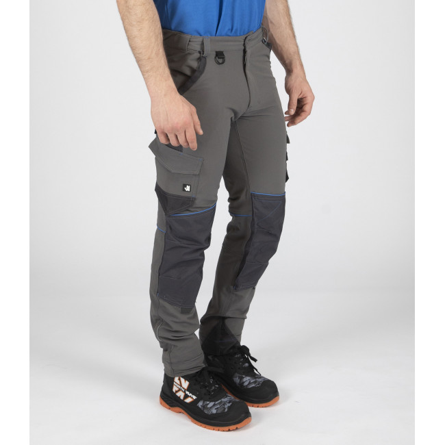 Pantalon de travail SACHA gris/bleu - Nine Worths by North Ways