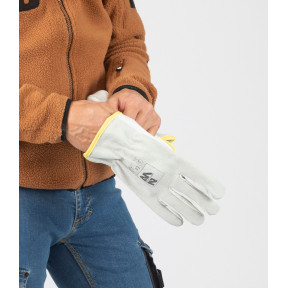 Leder-Schutzhandschuhe Jimmy weiß - Nine Worths by North Ways