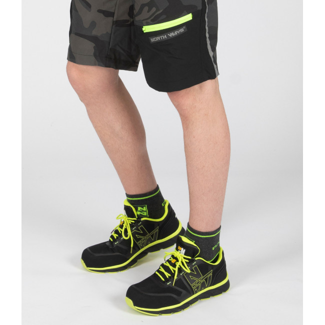 Sicherheitsschuhe Justin S1P SRC schwarz/neongelb - Nine Worths by North Ways