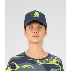 Arbeitskappe Bonnie marineblau/neongelb - Nine Worths by North Ways