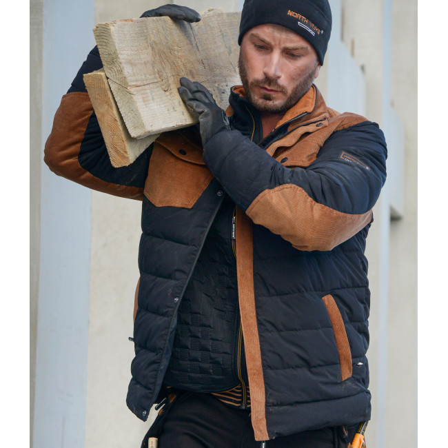 Steppjacke NICK schwarz/kamel - Nine Worths by North Ways