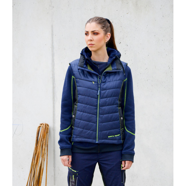 Doudoune de travail sans manches pour femme Constance bleu - Nine Worths by North Ways