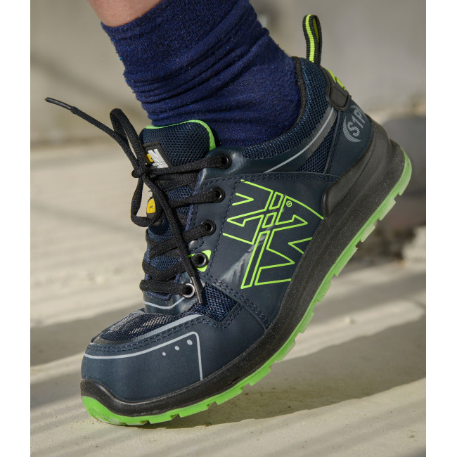 Buty robocze Perec S1P SRC granatowy/żółty fluo - Nine Worths by North Ways