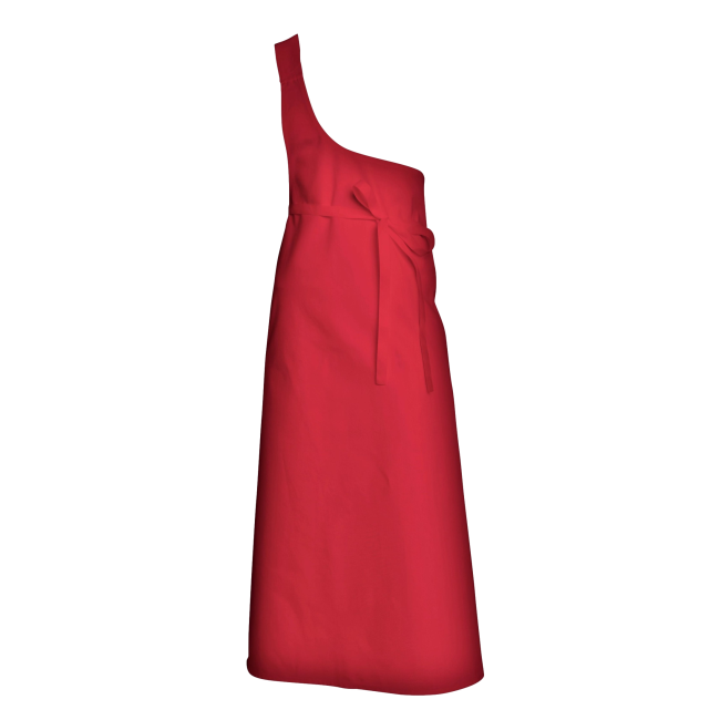 Tablier Boucher en polyester et coton rouge - SNV
