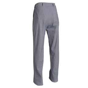 Pantalon de cuisine HERVE en coton gris pied de poule - SNV
