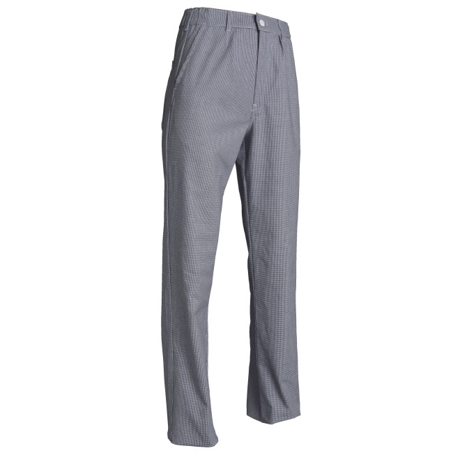 Pantalon de cuisine HERVE en polycoton gris pied de poule - SNV