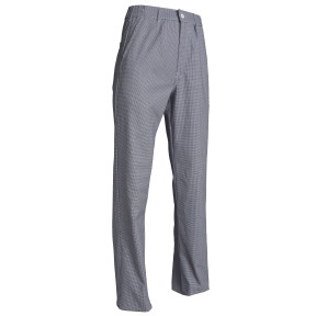 Pantalon de cuisine HERVE en polycoton gris pied de poule - SNV