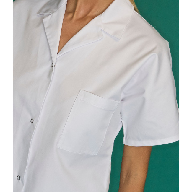 Dames tuniek korte mouwen polyester katoen Manue Wit - SNV