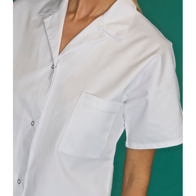 Tunique femme manche courtes polyester coton Manue Blanc - SNV