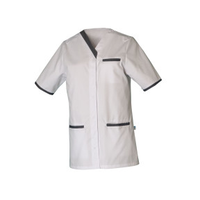 Dames tunic korte mouwen Suzie Wit en denim - SNV