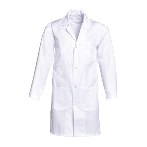 Blouse de travail Blanche à pressions XAVIER - SNV