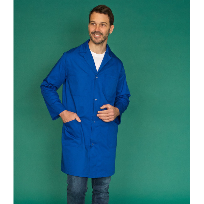 Blaue Bugatti-Bluse mit Druckknöpfen für Herren XAVIER - SNV