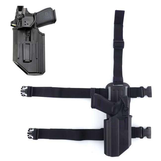 Holster pour glock 19, 19X, 17, 45 avec accessoire port de cuisse Fobus - Patrol Equipements