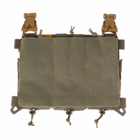 Voorpaneel voor kogelwerende vest met drievoudige multi-kaliber magazijnhouder MX234 stonegrey - Lindnerhof