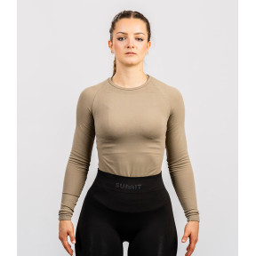 Technical dames T-shirt lange mouwen Coyote - Summit Outdoor