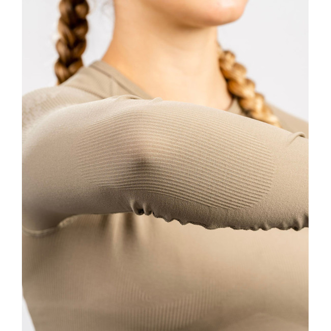Technical dames T-shirt lange mouwen Coyote - Summit Outdoor
