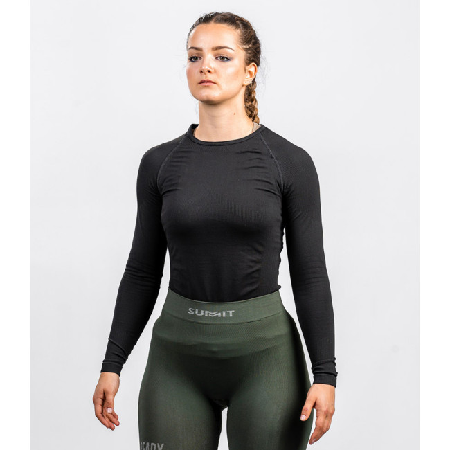 Damen Technical SEQUOIA Langarm-T-Shirt Schwarz - Summit Outdoor