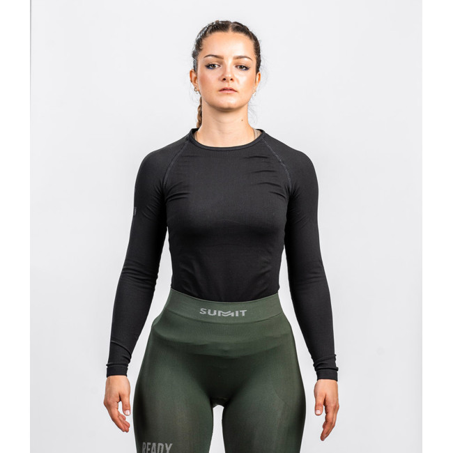 Technical T-Shirt SEQUOIA Damen Langarm Schwarz - Summit Outdoor