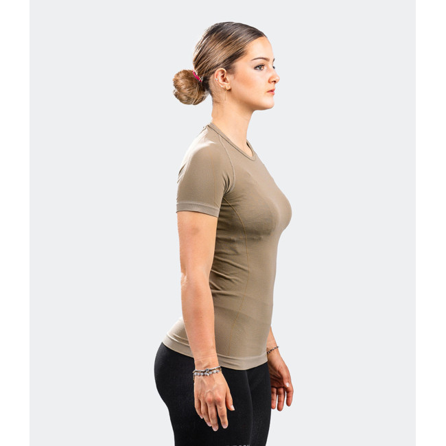 Tee-shirt manches courtes HÉLIUM Active Line femme coyote - Summit Outdoor