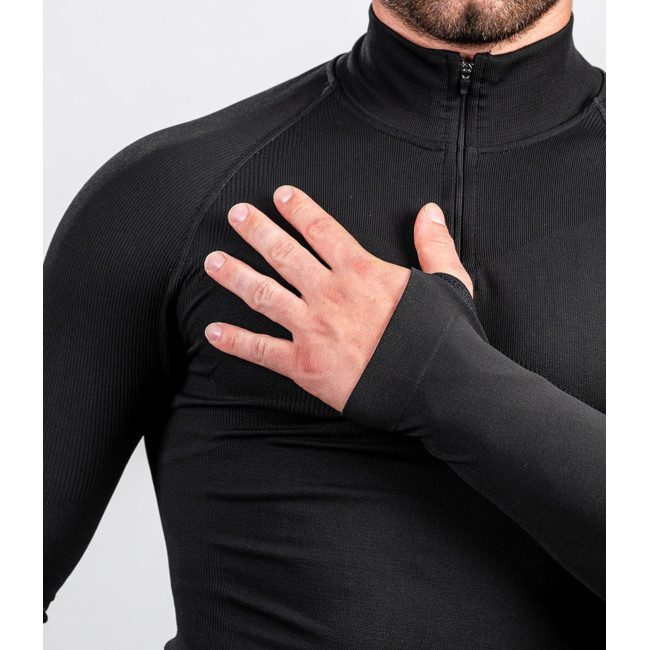 ALASKA Extreme Line Sweatshirt mit Reißverschlusskragen schwarz - Summit Outdoor