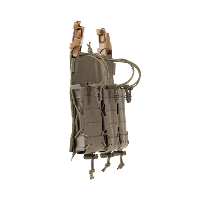 Voorpaneel voor kogelwerende vest met drievoudige multi-kaliber magazijnhouder MX234 stonegrey - Lindnerhof