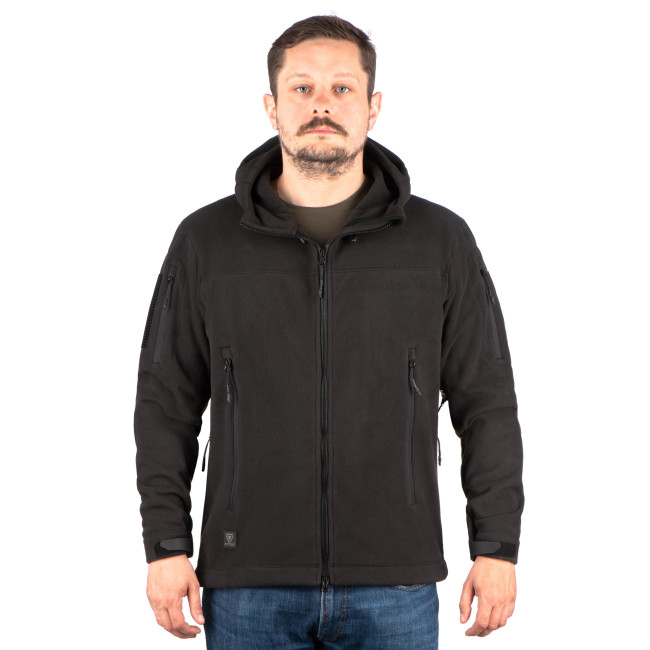AR T.O.R.D. Fleecejacke mit Kapuze Schwarz - Outrider